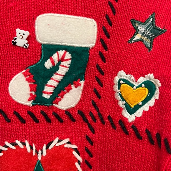 Parisian Signature Vintage Christmas Sweater Cardigan - Picture 3 of 6